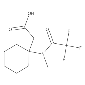 2-[1-(2,2,2-trifluoro-N-methylacetamido)cyclohexyl]acetic acid结构式