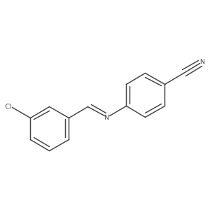 4-[[(3-Chlorophenyl)methylene]amino]benzonitrile Structure