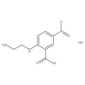 2-[(2-Aminoethyl)amino]-5-nitrobenzoic acid hydrochloride结构式