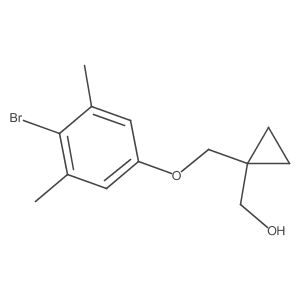 1-[(4-Bromo-3,5-dimethylphenoxy)methyl]cyclopropanemethanol结构式
