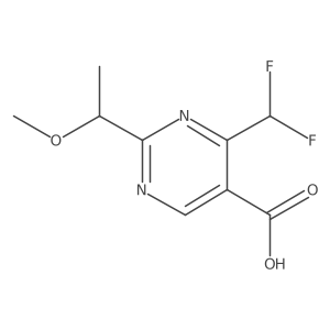 4-(Difluoromethyl)-2-(1-methoxyethyl)pyrimidine-5-carboxylic acid Structure