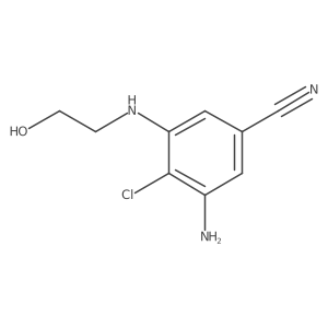 3-Amino-4-chloro-5-((2-hydroxyethyl)amino)benzonitrile结构式