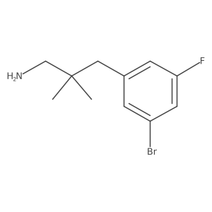 3-(3-Bromo-5-fluorophenyl)-2,2-dimethylpropan-1-amine Structure