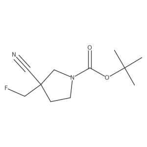 Tert-butyl 3-cyano-3-(fluoromethyl)pyrrolidine-1-carboxylate结构式