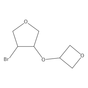 3-Bromo-4-(oxetan-3-yloxy)oxolane Structure