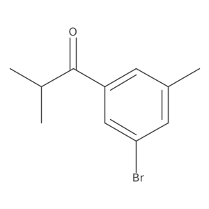 1-(3-Bromo-5-methylphenyl)-2-methylpropan-1-one结构式