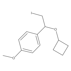 1-(1-Cyclobutoxy-2-iodoethyl)-4-methoxybenzene Structure