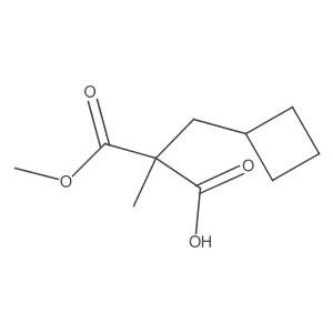 2-(Cyclobutylmethyl)-3-methoxy-2-methyl-3-oxopropanoic acid Structure