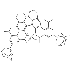 10,16-Bis[4-(1-adamantyl)-2,6-di(propan-2-yl)phenyl]-13-hydroxy-12,14-dioxa-13lambda5-phosphapentacyclo[13.8.0.02,11.03,8.018,23]tricosa-1(23),2,8,10,15,17-hexaene 13-oxide结构式