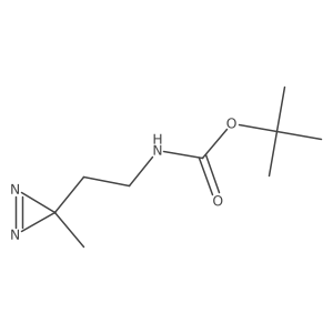 tert-butyl N-[2-(3-methyl-3H-diazirin-3-yl)ethyl]carbamate Structure