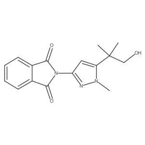 2-[5-(2-Hydroxy-1,1-dimethylethyl)-1-methyl-1H-pyrazol-3-yl]-1H-isoindole-1,3(2H)-dione结构式