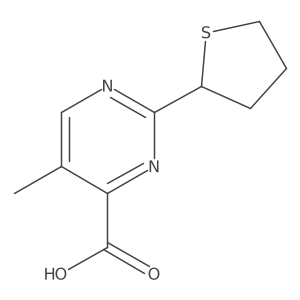 5-Methyl-2-(thiolan-2-yl)pyrimidine-4-carboxylic acid Structure