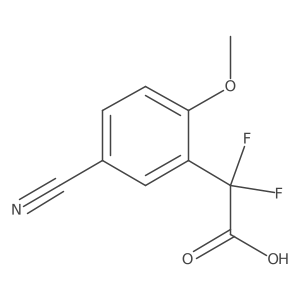 2-(5-Cyano-2-methoxyphenyl)-2,2-difluoroacetic acid结构式