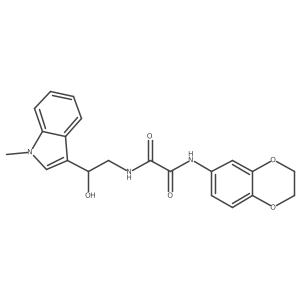 N1-(2,3-dihydrobenzo[b][1,4]dioxin-6-yl)-N2-(2-hydroxy-2-(1-methyl-1H-indol-3-yl)ethyl)oxalamide Structure