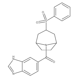(1H-benzo[d]imidazol-5-yl)((1R,5S)-3-(phenylsulfonyl)-8-azabicyclo[3.2.1]octan-8-yl)methanone结构式
