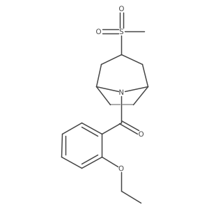 (2-ethoxyphenyl)((1R,5S)-3-(methylsulfonyl)-8-azabicyclo[3.2.1]octan-8-yl)methanone Structure