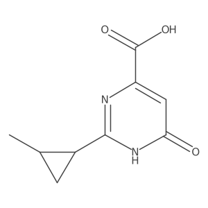 1,6-Dihydro-2-(2-methylcyclopropyl)-6-oxo-4-pyrimidinecarboxylic acid结构式
