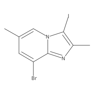 8-Bromo-3-iodo-2,6-dimethylimidazo[1,2-a]pyridine Structure