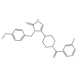 4-(4-methoxybenzyl)-5-[1-(3-methylbenzoyl)piperidin-4-yl]-2,4-dihydro-3H-1,2,4-triazol-3-one Structure
