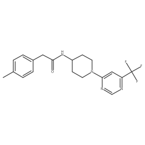 2-(4-methylphenyl)-N-{1-[6-(trifluoromethyl)pyrimidin-4-yl]piperidin-4-yl}acetamide Structure