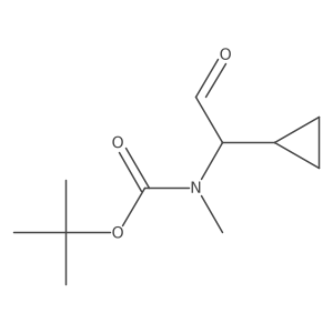 tert-butyl N-(1-cyclopropyl-2-oxoethyl)-N-methylcarbamate Structure