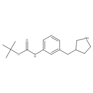 tert-butyl N-{3-[(pyrrolidin-3-yl)methyl]phenyl}carbamate Structure
