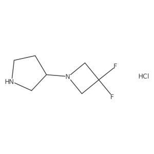 3-(3,3-Difluoroazetidin-1-yl)pyrrolidine hydrochloride Structure