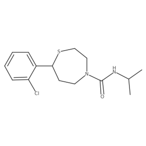 7-(2-chlorophenyl)-N-isopropyl-1,4-thiazepane-4-carboxamide Structure