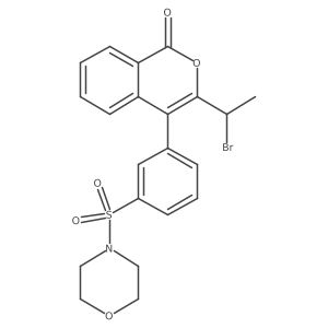 3-(1-Bromoethyl)-4-(3-(morpholinosulfonyl)phenyl)-1H-isochromen-1-one结构式