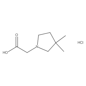 2-(3,3-Dimethylpyrrolidin-1-yl)acetic acid hydrochloride Structure