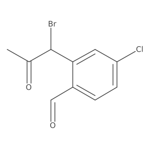 2-(1-bromo-2-oxo-propyl)-4-chloro-benzaldehyde Structure