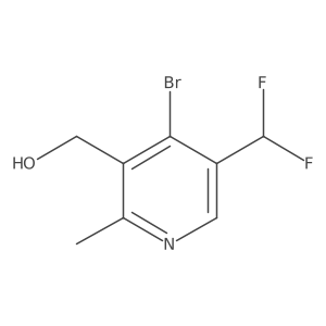 4-Bromo-5-(difluoromethyl)-2-methylpyridine-3-methanol结构式