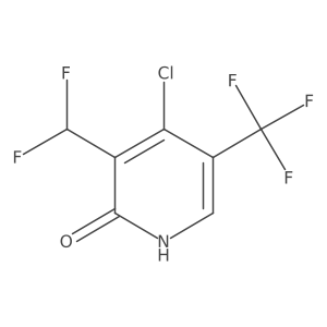 4-Chloro-3-(difluoromethyl)-5-(trifluoromethyl)pyridin-2-ol Structure