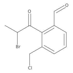 2-(2-Bromopropanoyl)-3-(chloromethyl)benzaldehyde结构式