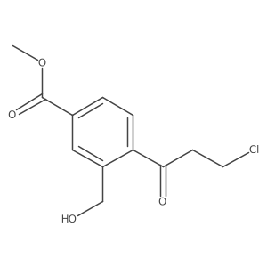 Benzoic acid, 4-(3-chloro-1-oxopropyl)-3-(hydroxymethyl)-, methyl ester结构式
