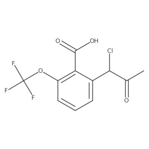 2-(1-Chloro-2-oxopropyl)-6-(trifluoromethoxy)benzoic acid结构式