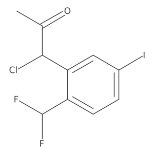 1-Chloro-1-(2-(difluoromethyl)-5-iodophenyl)propan-2-one Structure