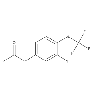 1-(3-Iodo-4-(trifluoromethylthio)phenyl)propan-2-one Structure