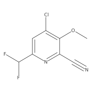 4-Chloro-6-(difluoromethyl)-3-methoxypicolinonitrile Structure
