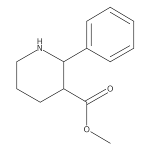 Methyl (2S,3R)-2-phenylpiperidine-3-carboxylate结构式