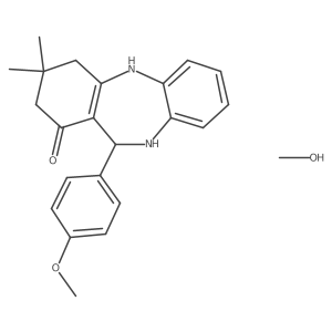 10-(4-Methoxyphenyl)-14,14-dimethyl-2,9-diazatricyclo[9.4.0.0^{3,8}]pentadeca-1(11),3,5,7-tetraen-12-one; methanol结构式