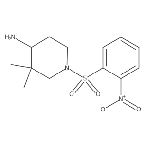 3,3-Dimethyl-1-(2-nitrobenzenesulfonyl)piperidin-4-amine结构式
