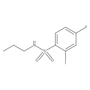 4-fluoro-2-iodo-N-propylbenzene-1-sulfonamide结构式