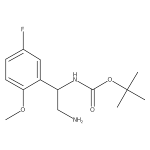 tert-butyl N-[2-amino-1-(5-fluoro-2-methoxyphenyl)ethyl]carbamate Structure
