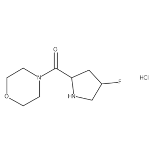 4-(4-Fluoropyrrolidine-2-carbonyl)morpholine hydrochloride结构式