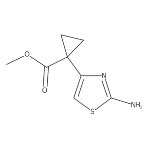 Methyl 1-(2-amino-1,3-thiazol-4-yl)cyclopropane-1-carboxylate Structure