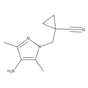 1-[(4-amino-3,5-dimethyl-1H-pyrazol-1-yl)methyl]cyclopropane-1-carbonitrile Structure