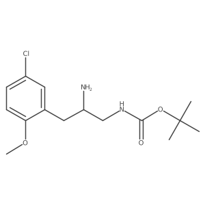 tert-butyl N-[2-amino-3-(5-chloro-2-methoxyphenyl)propyl]carbamate Structure