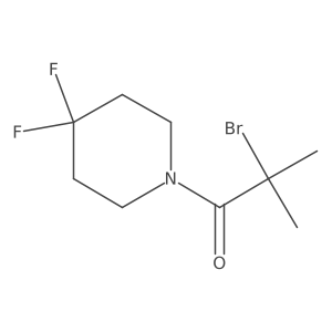 2-Bromo-1-(4,4-difluoropiperidin-1-yl)-2-methylpropan-1-one结构式