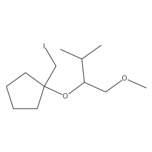 1-(Iodomethyl)-1-[(1-methoxy-3-methylbutan-2-yl)oxy]cyclopentane Structure